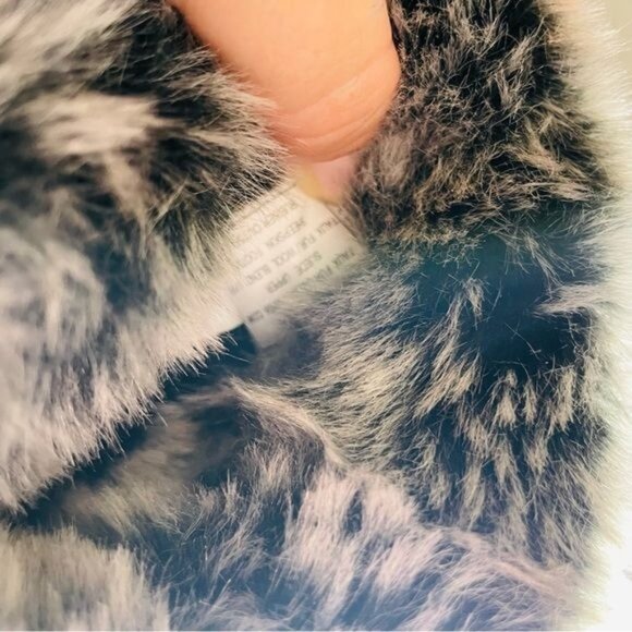 Nwot bearpaw Deborah Black/Grey rain boots with fur trim size 11 waterproof - Picture 8 of 8